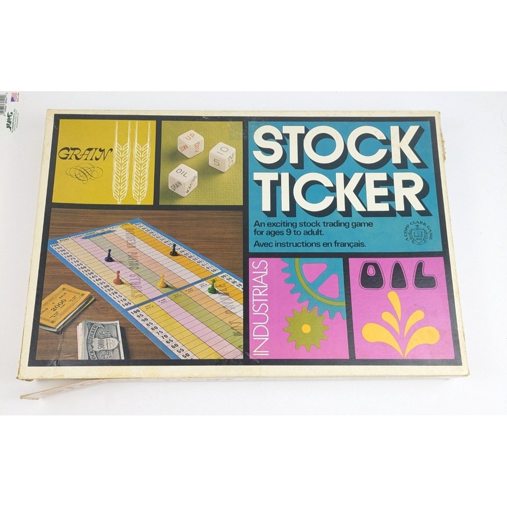 Stock Ticker Finance Board Game Copp‎ Clark Canada 1970s Vintage Complete